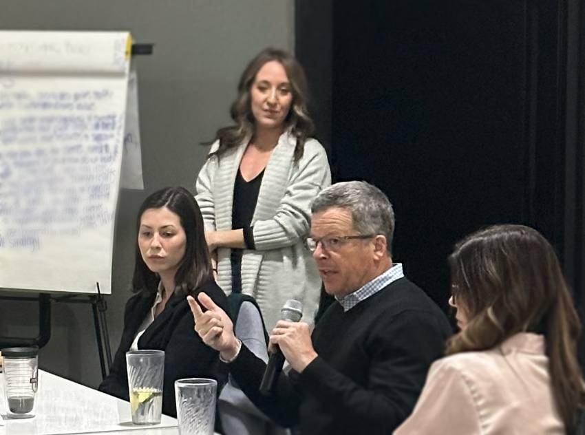 Chris Peer speaking at a marketing workshop